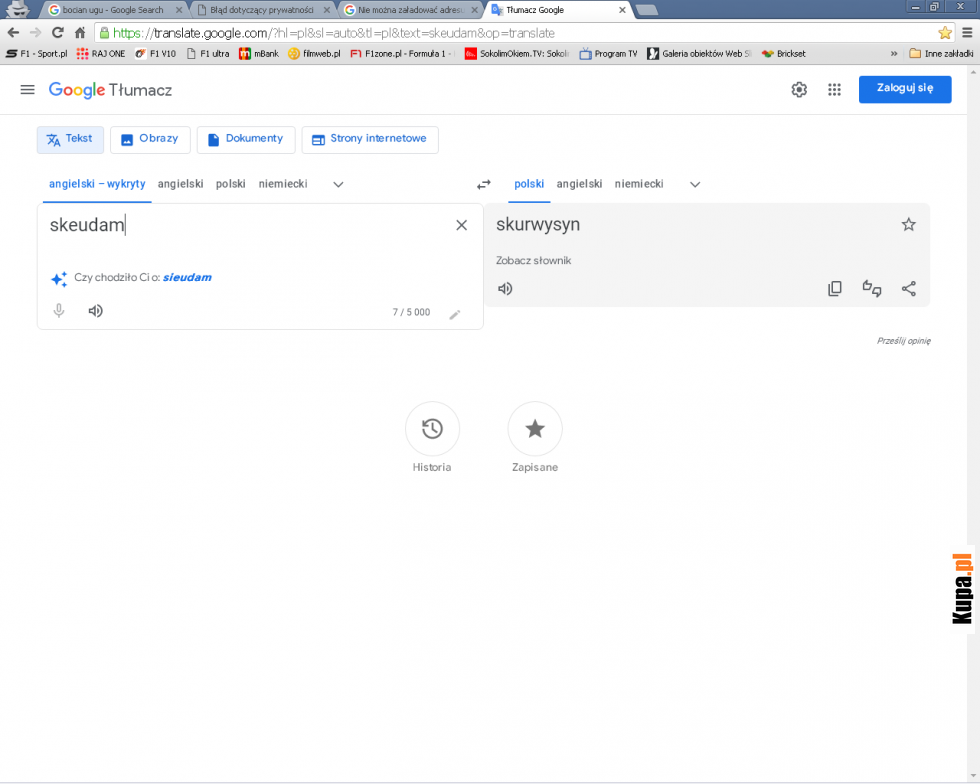 Google Translator kpi sobie z repraindogermanizacji?