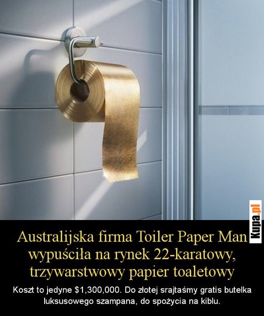 Papier toaletowy wykonany ze złota